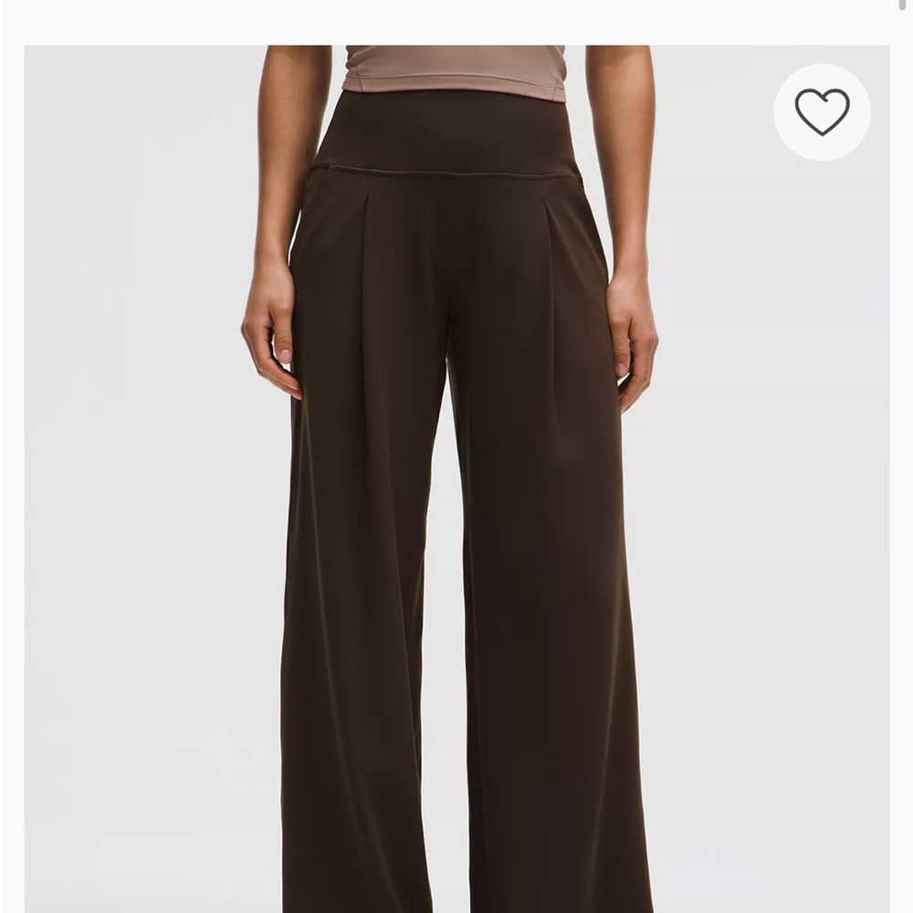 lululemon athletica PalzzoWide-Leg High-Rise Pants in Dark Brown
